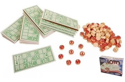 Loto Formato Bingo 48 Cartões Xalingo Pedras Em Madeira