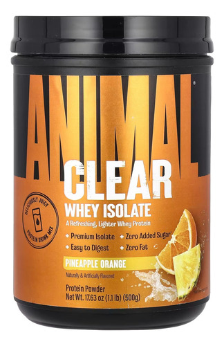 Animal Clear Whey Isolate 500g Sabor Pineapple Orange