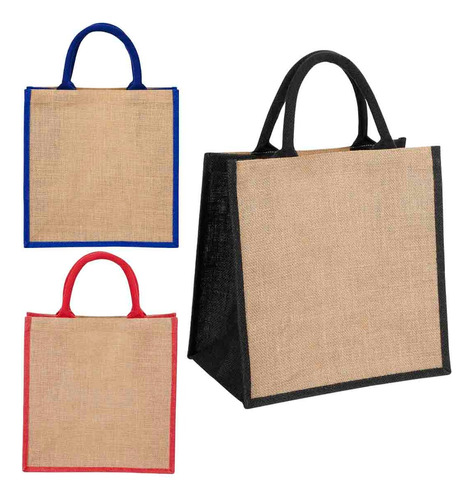 Bolsa Yute Mediana Con Fuelle Interior Plastificado X 3