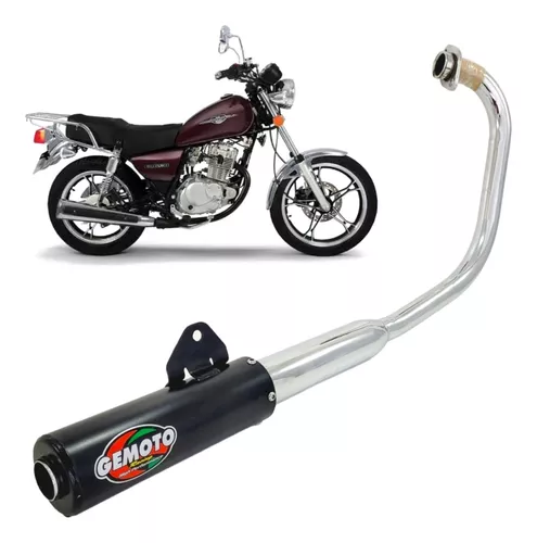 Compre Escapamento Gemoto Silencioso [c/ Suporte Protetor] Intruder 125  2002/15 - Sportbay