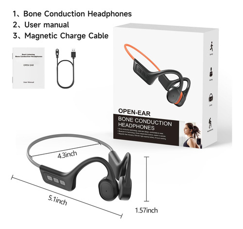 Auriculares Óseos Inalámbricos: Ligeros Y Ergonómicos