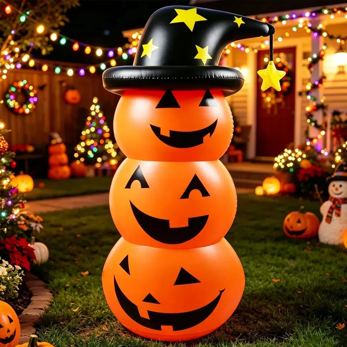 Inflable Halloween 1.4m calabazas decoración Patio