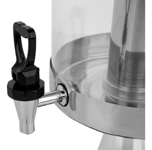 Dispensador Bebidas Frio/caliente C/grifo De Acero Inox 8l Color Plateado