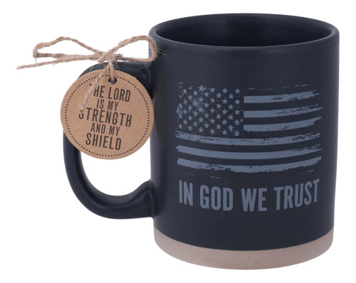 Christian Products In God We Trust American Flag Taza De Cer