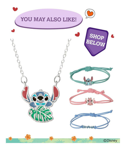 Pendientes De Aro Disney Stitch Para Mujer Licencia Oficial,