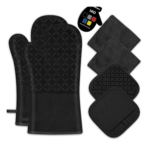 Ixo 6 Guantes De Horno Y Soportes Para Ollas, Guantes De Hor