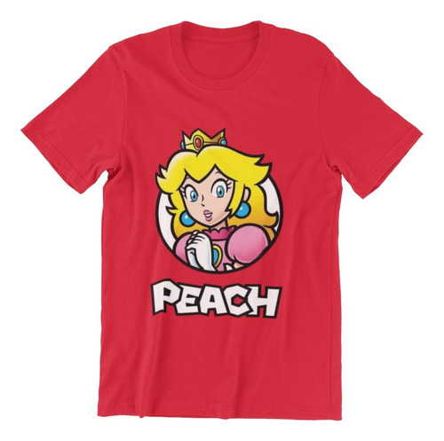 Polera Unisex Mario Bros Peach Princesa Algodon Estampado