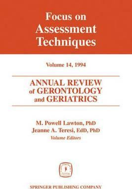 Libro Annual Review Of Gerontology And Geriatrics 14; Foc...