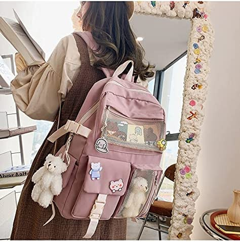 Mochila Kawaii Con Pasador Kawaii Y Accesorios Linda Mochila