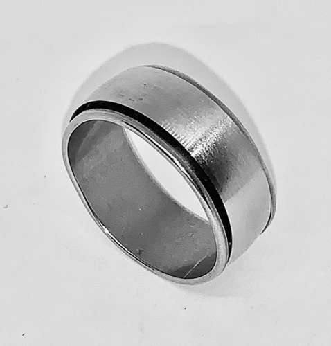 Anillo Acero Inoxidable Giratorio Liso Gravable 7 Mm