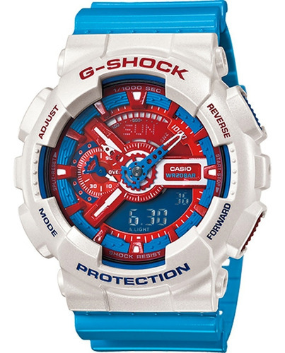 Reloj Casio G Shock Ga 110ac Hora Doble Cronometro Alarma Color de la correa Azul