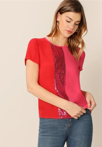 Blusa Roja De Dama Talla S. Shein. 