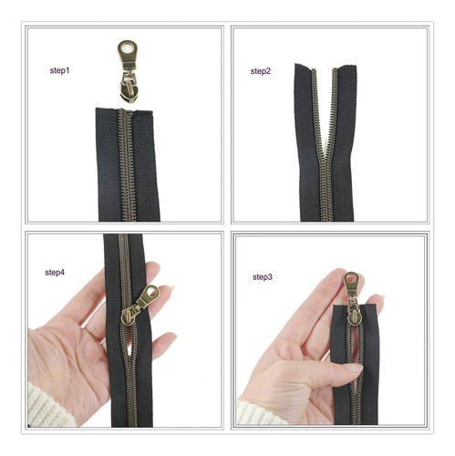 #3 Cremalleras De Nylon A Granel 10 Yardas Por Yarda ...