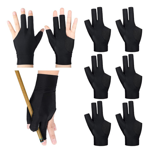 8 Pcs Guantes De Billar De 3 Dedos Tiradores De Mano Iz...