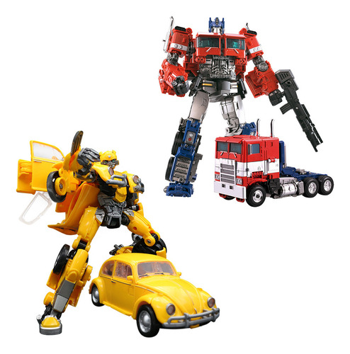 Miniatura Deformable Transformers Bumblebee Y Optimus Prime