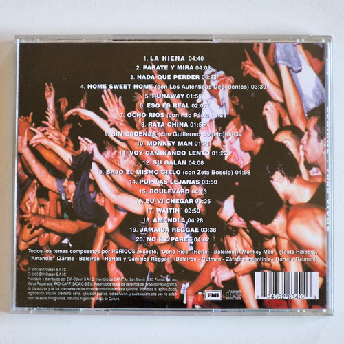 Los Pericos - 1000 Vivos - Cd 2000 1ra Edición (Usado)