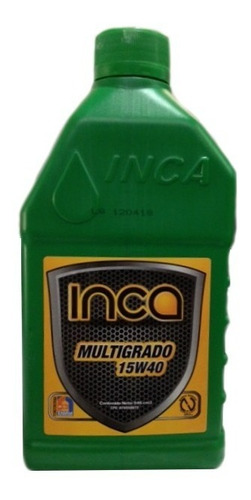 Aceite 15w40 Mineral Inca Motor Gasolina Multigrado Api Sl