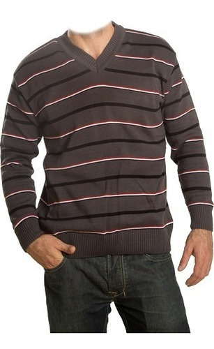 Sweater Canetti - Escote En V Rayado - Art. 1418