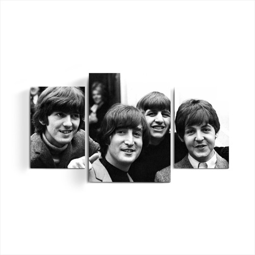Cuadro Triptico The Beatles John Lennon Paul Mccartney Deco