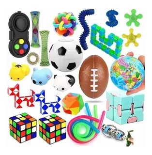 Juguete Sensoriales Antiestres Pop-it Fidget Cube Toys 28pcs