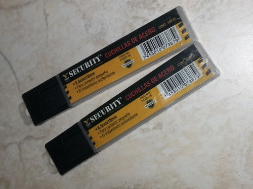 10 Hojas Cuchillas De Acero Exactos 18 Mm