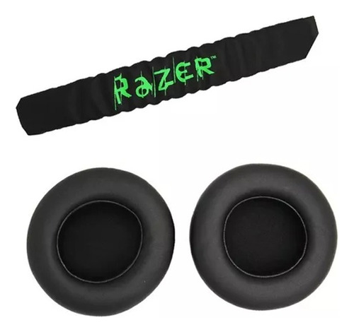 Kit Almofadas Arco Cabeça + Espumas Headset Razer Kraken