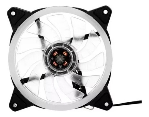 Ventilador Cooler Pc Luz Led Rgb 12cm Blanco