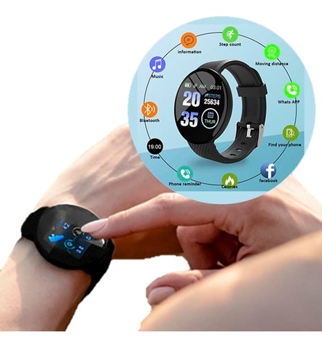 Reloj Smart Bracelet Multifuncional Color Negro Regalo