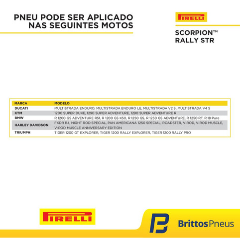 Pneu Moto Pirelli Aro 19 Scorpion Rally Str 120/70 R19 60v