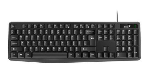 Teclado Clásico Alámbrico Kb-117 Negro Genius