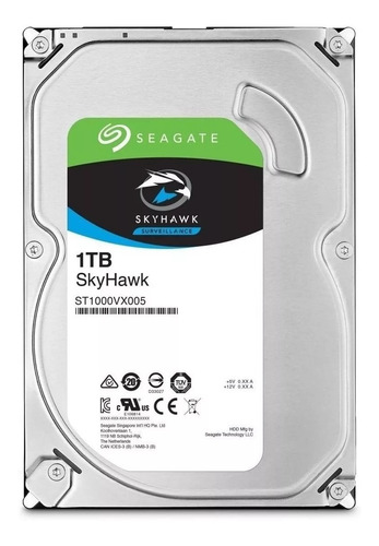 Imagen 1 de 2 de Disco duro interno Seagate SkyHawk Surveillance ST1000VX005 1TB