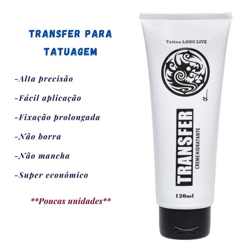 Imagem 2 de 6 de Transfer Para Tatuagem 120 Ml - Tattoo Long Life