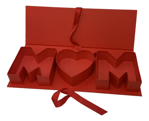 Caja De Flores Con Forma De Letra Vacía, Arreglo Rojo