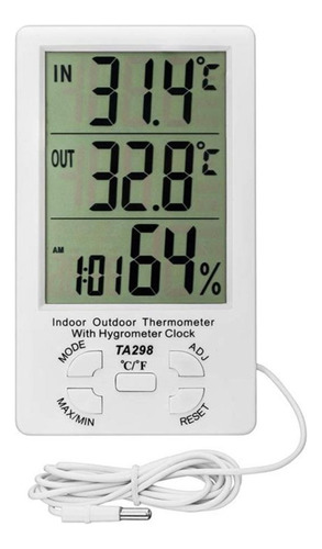 Termometro Relogio Estacao Metereologica Higrometro