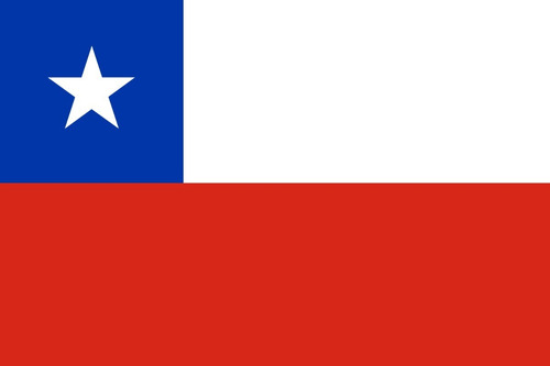 Bandera Chilena De Tela Poliéster Impresa 90x145 Cms
