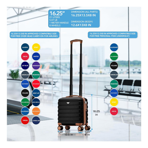 Candado Tipo Tsa Carry On Maluse De 1625 X 135 X 8 Pulgadas,