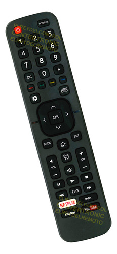 Control Remoto En2h27 Para Bgh Noblex Sanyo Jvc Ilo Smart Tv