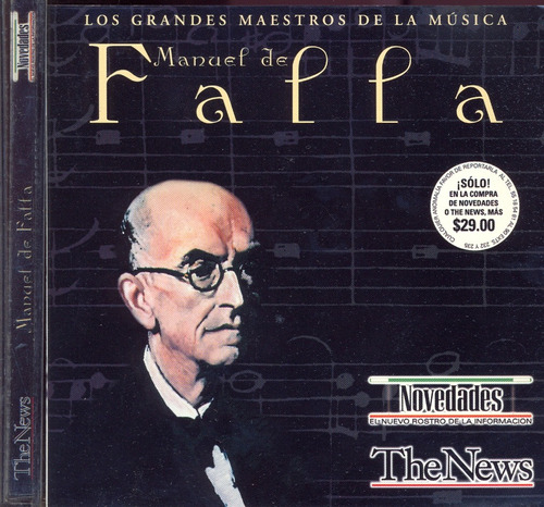 Cd Manuel De Falla - Los Grandes Maestros De La Música 