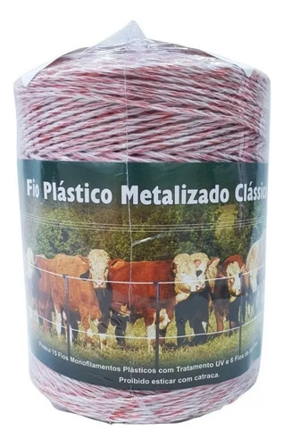 Cabo fio Eletro plástico 15x6 Fio 2mm Para Cerca Elétrica Rural ou residencial  250 mts