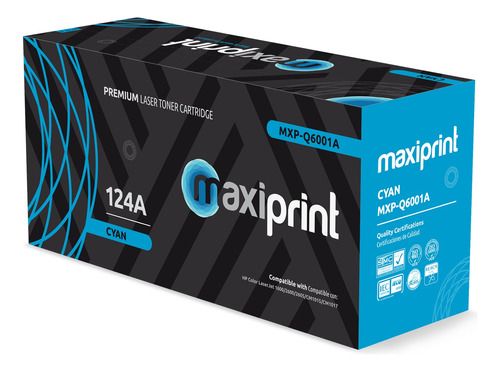 Toner Maxiprint Compatible Hp Cyan Q6001a 124a
