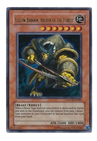 Yellow Baboon, Archer Of The Forest (sovr-en084) Yu-gi-oh!