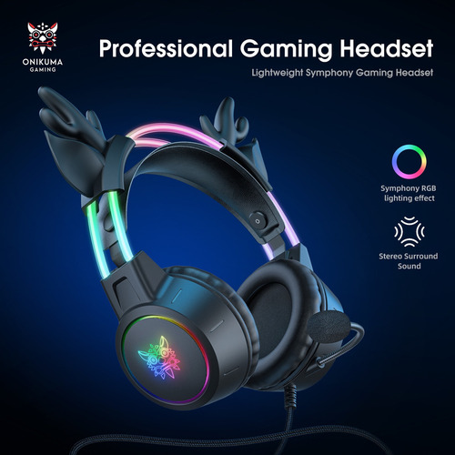 Para Fone De Ouvido Rgb Wired Gaming Com Cancelamento De