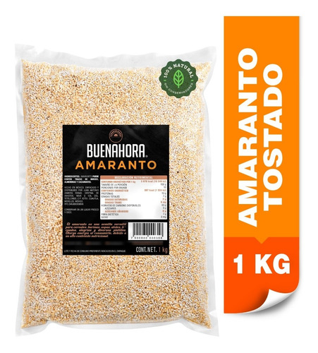 Amaranto Natural Reventado Calidad Premium Buenahora® 1kg