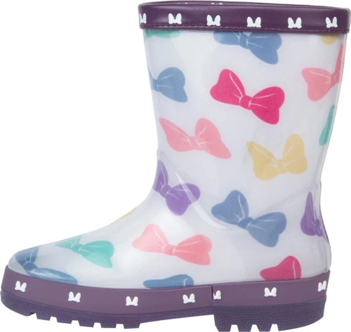 Bota De Lluvia Luces Minnie Mouse Botin Niñas Disney 1222447