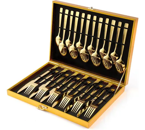 comprar Juego De Cubiertos De Oro, Ogori Juego De Cubiertos De Acero