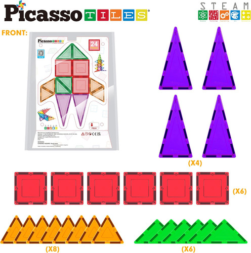 Picassotiles Juego De Bloques De Construcción De Azulejos Ma