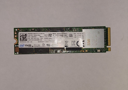 Disco Solido M.2 Nvme Gen3 256gb Intel 