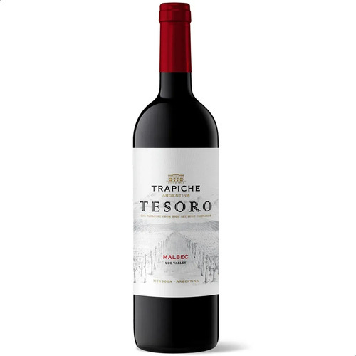 Vinos Tesoro Reserva Malbec Trapiche + Copas De Regalo