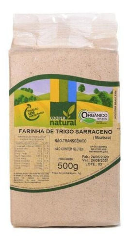 Kit 2 Farinha De Trigo Sarraceno Orgânico Coopernatural 500g