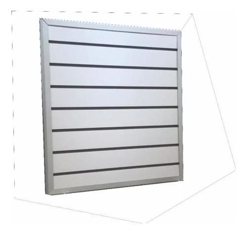 1 Exhibidor Blanco Panel Ranurado 60x60  C/marco De Acero   